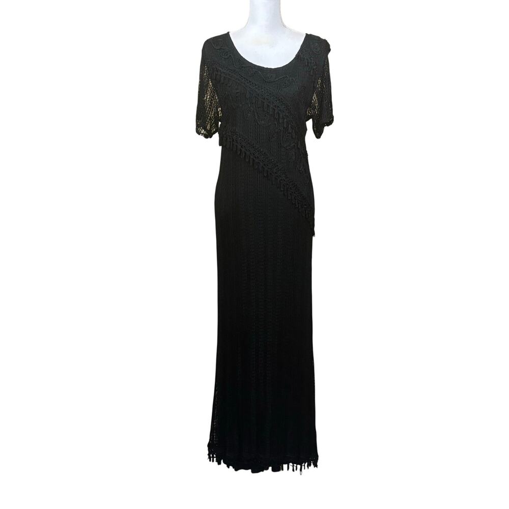 Jasmine by KVM black lace maxi dress, whimsigoth, bohemian,‎ elegant, Gothic